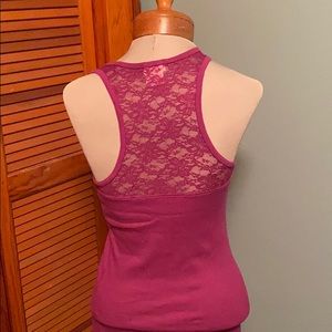 Purple Mossimo Lace Back Halter